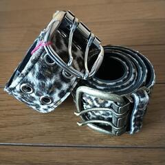 スェードベルト ヒョ―模様柄の画像