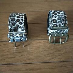 スェードベルト ヒョ―模様柄の画像