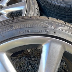 クラウン　アルミホイール　5穴　純正　タイヤFALKEN 225/45r18 95w zix ze914の画像