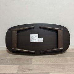 ニトリ　折りたたみテーブル ラポール だ円(ダークブラウン)の画像
