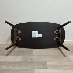 ニトリ　折りたたみテーブル ラポール だ円(ダークブラウン)の画像