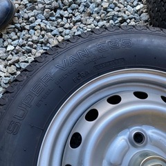 YOKOHAMA SUPER VAN 355 145r12 6pr lt 　軽自動車　夏タイヤ　サマータイヤ　バンタイヤ　12インチ　ホンダ純正　スチールホイール　4穴　まとめ　普通タイヤの画像