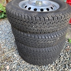 YOKOHAMA SUPER VAN 355 145r12 6pr lt 　軽自動車　夏タイヤ　サマータイヤ　バンタイヤ　12インチ　ホンダ純正　スチールホイール　4穴　まとめ　普通タイヤの画像