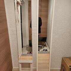 【引き取りのみ】全身鏡 姿見 スタンドミラー 2台 