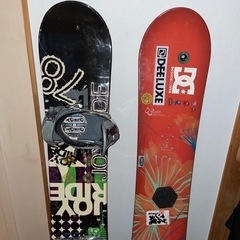 Burton スノーボード　板のみ　（右側オレンジの板のみ）の画像