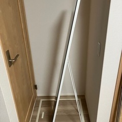 姿見　白枠　高さ150cm幅30cmの画像