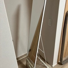 姿見　白枠　高さ150cm幅30cm