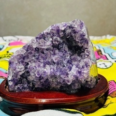 物々交換可】アメジストクラスター台座付【1.5kg