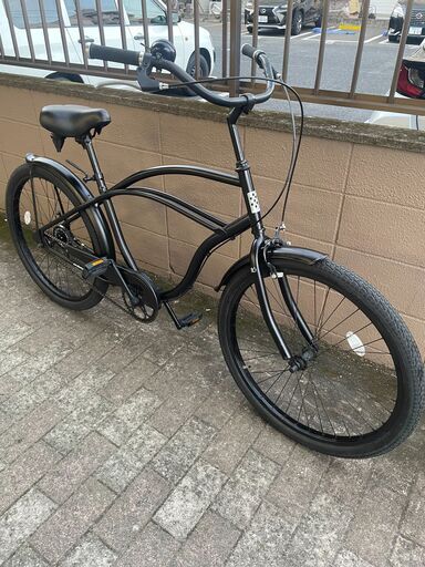 リサイクルショップどりーむ荒田店 No1084　a.n.designworks ビーチクルーザー　ファットバイク　マットブラック　渋い♪　定価７万程　状態良好♪