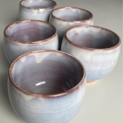 萩焼湯呑み5個セット　未使用・新品の画像