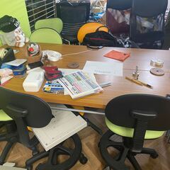 長机2個+学習塾用椅子6脚