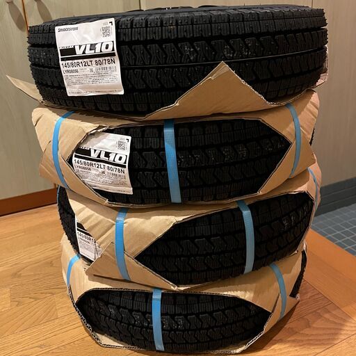 【新品】スタッドレス(ブリザックVL10)＆アルミ(12inch) ※４本セット・走行０km