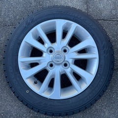 日産純正ホイール14インチ＋使用少スタッドレス155/65R14 保管袋付きの画像
