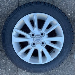 日産純正ホイール14インチ＋使用少スタッドレス155/65R14 保管袋付きの画像