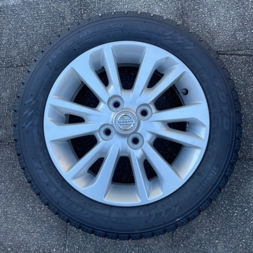 日産純正ホイール14インチ＋使用少スタッドレス155/65R14 保管袋付き