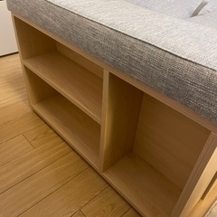 【明日10日引取希望】ソファベッド 2人掛け オットマン付 収納 角度調整の画像