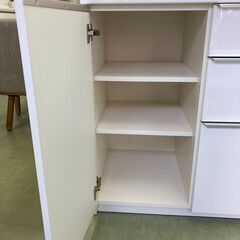 【お取引中】大塚家具 パモウナ システムK ホワイトエナメルキッチンカウンター キッチン収納 引き出し収納 食器棚 キッチンボード★7432★の画像