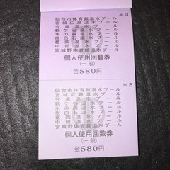 【終了】仙台市プールの共通回数券の画像