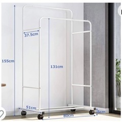 ハンガーラック 2段 パイプハンガー の画像