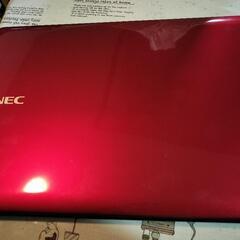 No.18 NECノートパソコン  赤 新品バッテリー 