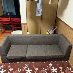 3人掛けソファ　オットマン付きの画像