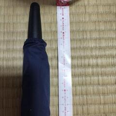 新品未使用 長傘no.1暗い青色　収納ポーチ付き，トータル87cm、布の部分は64cmの画像