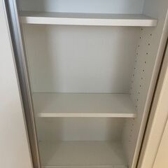 【お話し中】【再値下げ】【美品】カウンター下収納　引き戸　ホワイト　の画像