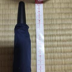 新品未使用 長傘no.4暗い青色　収納ポーチ付き，トータル87cm、布の部分は64cmの画像