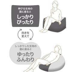 【引取先決定済】未使用 ニトリ ビーズクッション ビーズソファカバー  ベージュの画像