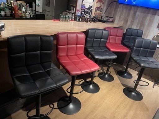 カウンターチェア、ハイチェア　4脚　引き取り可能な方