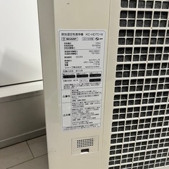 【SHARP KC-HD70-W】除湿.加湿.空気清浄機/2019年製/フィルター交換済の画像