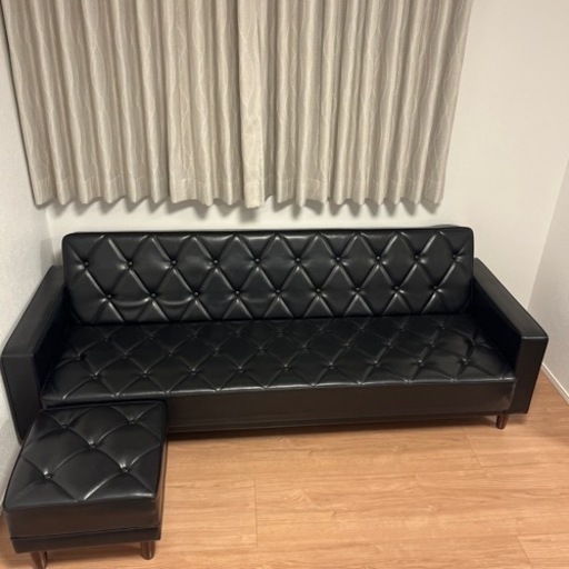 カリモク60スリーピングソファ　スツールセット