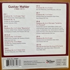 マーラー交響曲全集　CD10枚組の画像