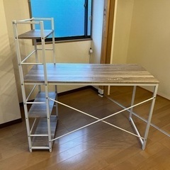 デスク 120cm 右側棚の画像