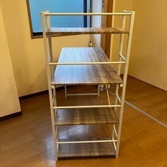 デスク 120cm 右側棚の画像