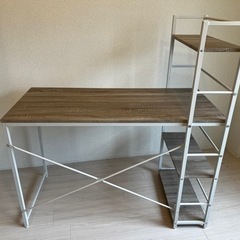 デスク 120cm 左側棚の画像