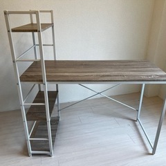 デスク 120cm 左側棚の画像