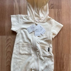 新品未使用品　petit main アニマルなりきりカバーオール　80