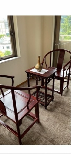 アンティーク アジアン家具 テーブル椅子 アジアン家具 アンティーク調 椅子と机