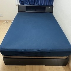 【訳あり】ダブルサイズ　ベッドフレームとNスリープマットレスのセット
