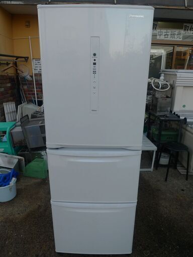 Panasonic パナソニック 3ドア冷凍冷蔵庫 自動製氷 NR-C341CL-W 左開き 335L 2020年製 中古