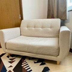 3way ソファベッド 北欧 天然木脚付きの画像