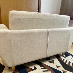 3way ソファベッド 北欧 天然木脚付きの画像