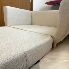 3way ソファベッド 北欧 天然木脚付きの画像