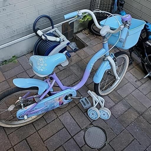 かか キッズ自転車 アナと雪の女王 アナ雪18インチ 補助輪 ヘルメット かか様専用 キッズ自転車 アナと雪の女王 アナ雪18インチ 補助輪