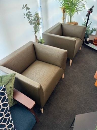 家具 ソファ 1人掛けソファ2脚