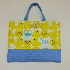 【2024 新色】ハンドメイド　ぷかぷかアヒルのレッスンバッグ　...