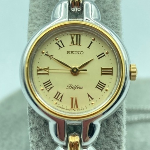 s19604 SEIKO Belfina セイコー ベルフィーナ 腕時計 レディース アクセサリーウォッチ 金文字盤 クォーツ 電池式 美品 中古品