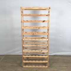 ワインセラー　木製　77本収納　（372799）