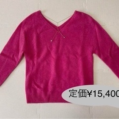 美品★アプワイザーリシェ　バックチェーン付きニット
